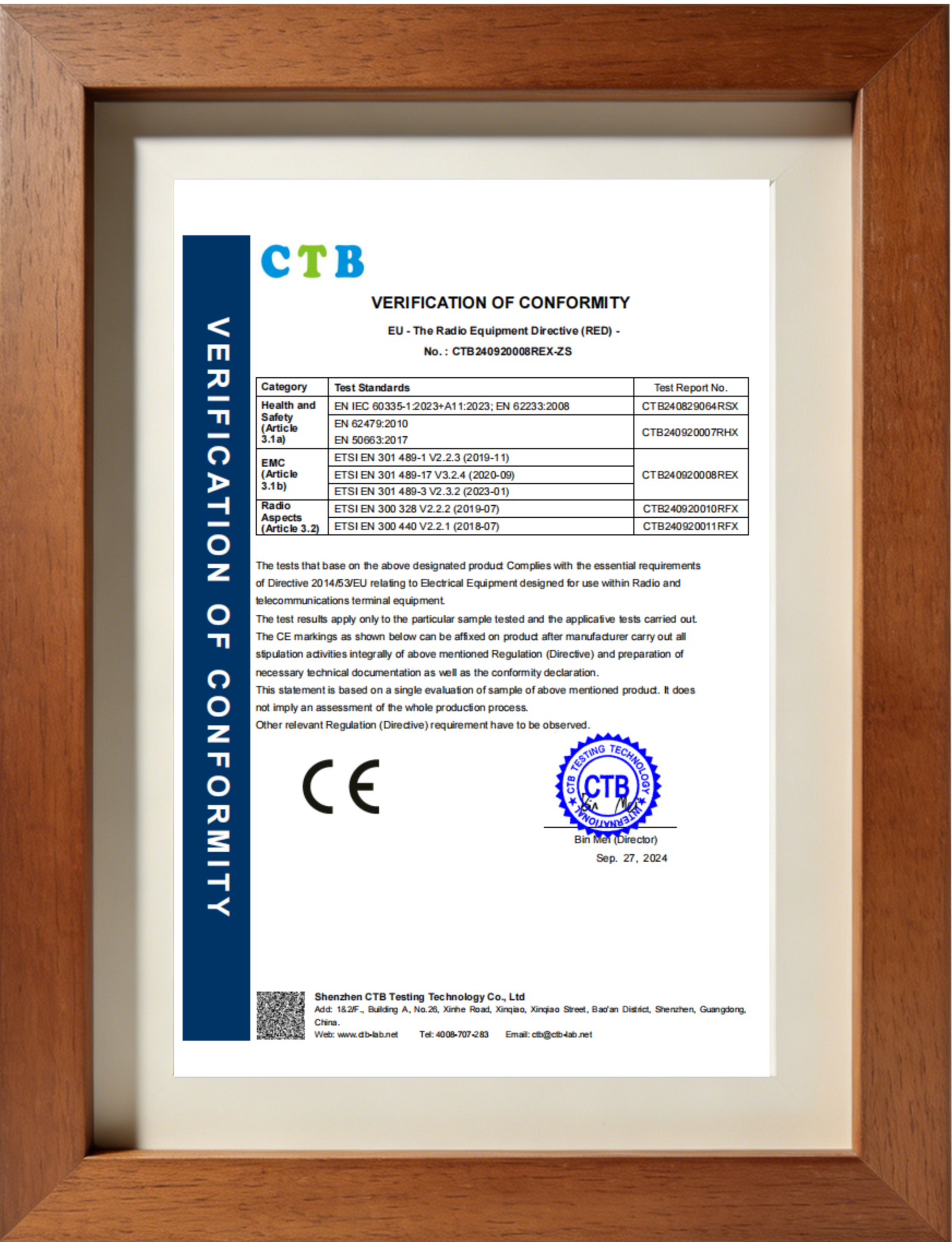 CE Certification