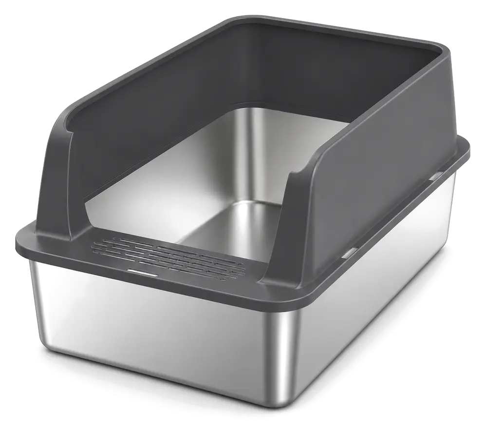 Stainless steel cat litter box collection
